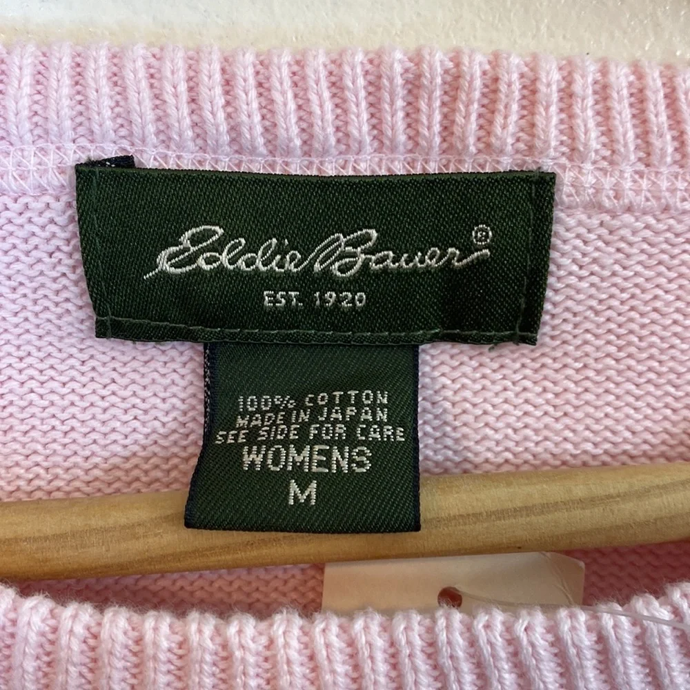 Eddie Bauer Women's Light Pink Long Sleeve Casual Crewneck Sweater Size M - Picture 5 of 8